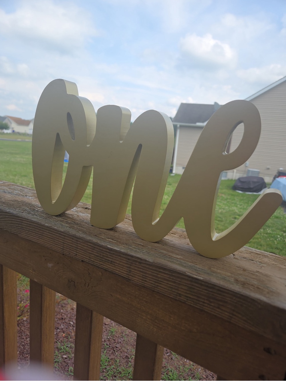 Wall Script ONE Wooden Sign